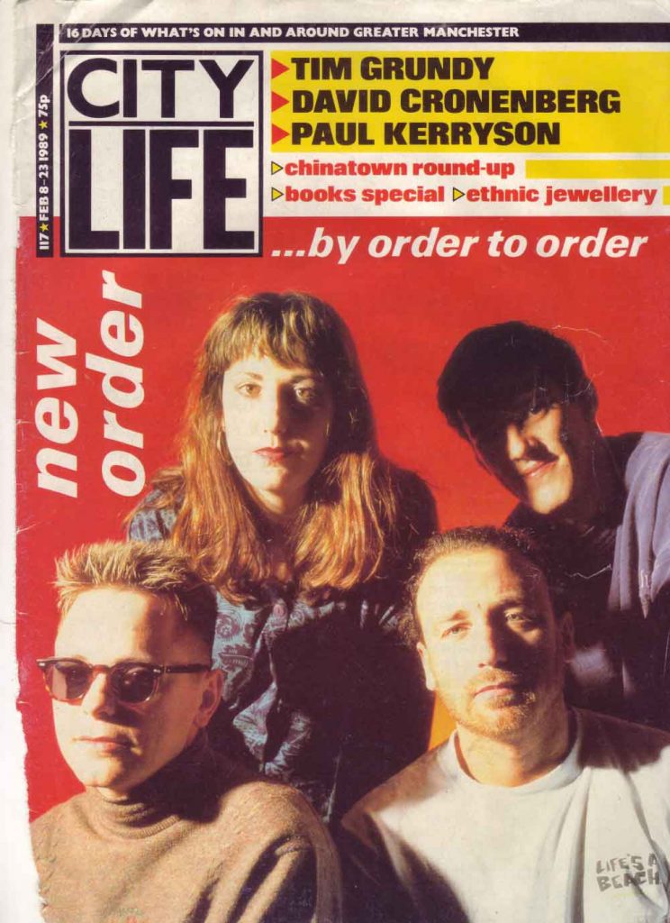 New Order on cover of City Life magazine 1989