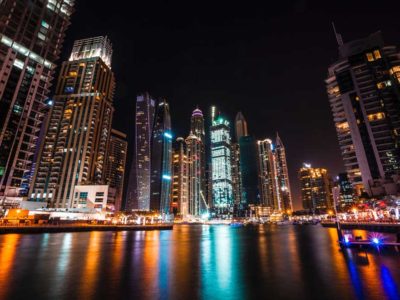 Dubai Marina at night