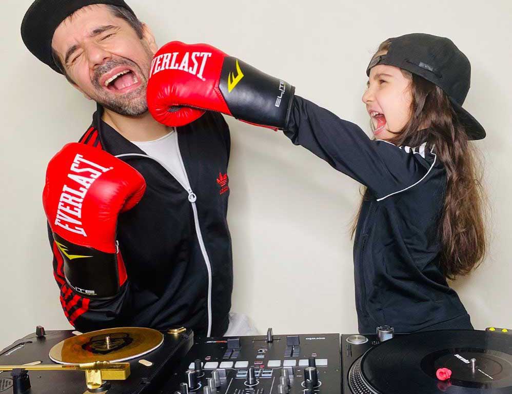 DJ Michelle and her dad DJ Shock