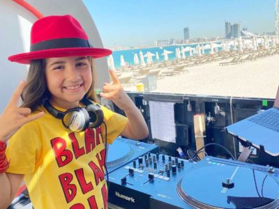 DJ Michelle DJing at JBR Beach, Dubai