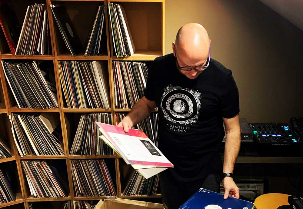 Selador Records boss Dave Seaman looking through records