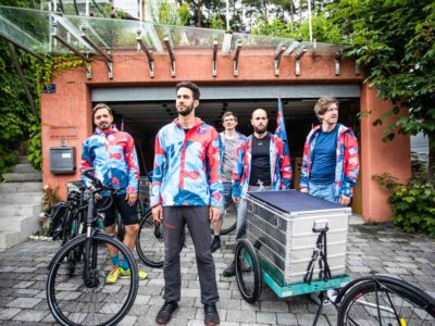 Manu Delago and his ReCycling tour team