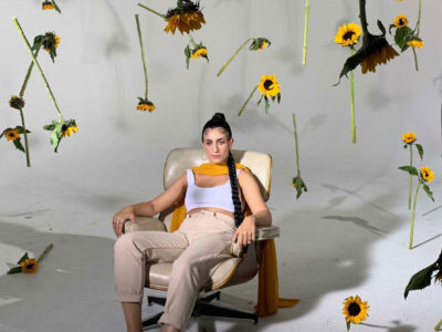 Dubai singer-songwriter michelle. among sunflowers