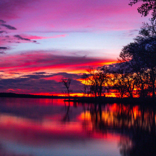 Sunset pinks and reflections by Jamie Brooks