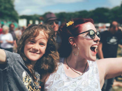 Mum and daughter at festival