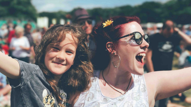 Mum and daughter at festival