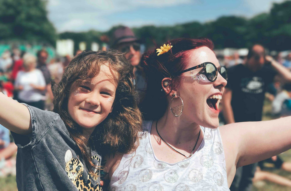 Mum and daughter at festival